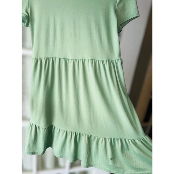 Morning Kisses New York Women’s Size Medium Honeydew Tiered Mini Swing Dress - Picture 4 of 10